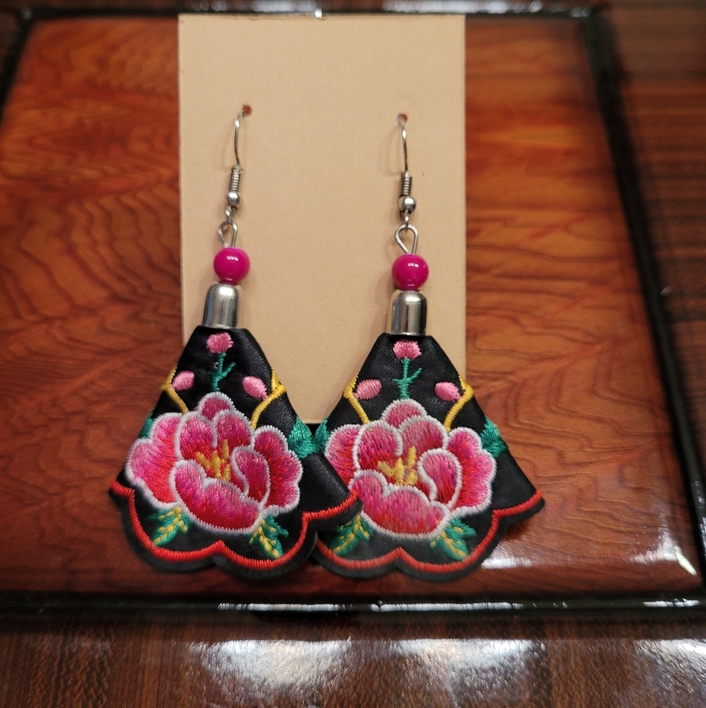 Mexican embroidered earrings